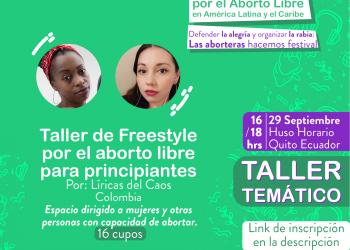 Taller de Freestyle por el aborto libre para principiantes